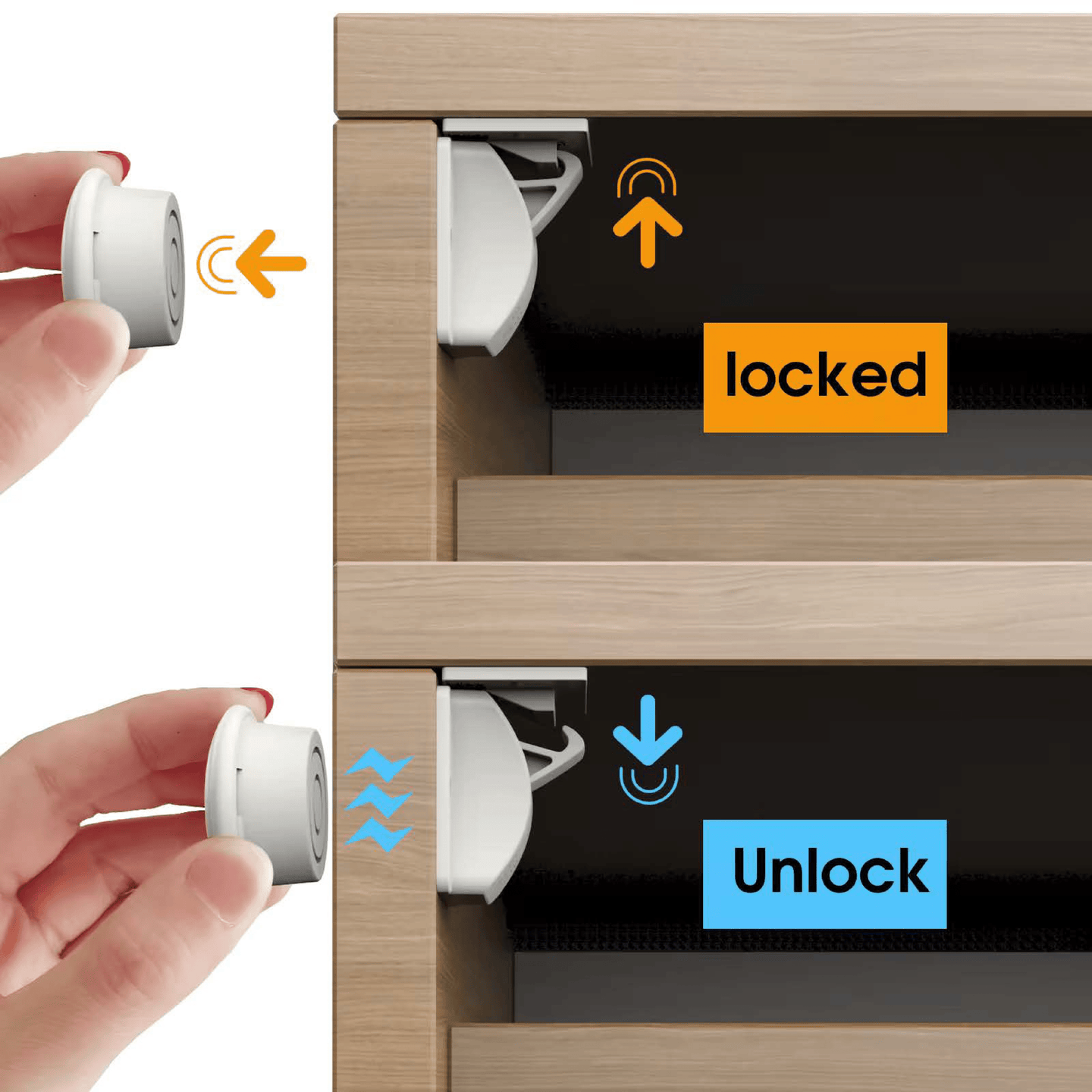 Pack of 12 +3 magnetic keys white